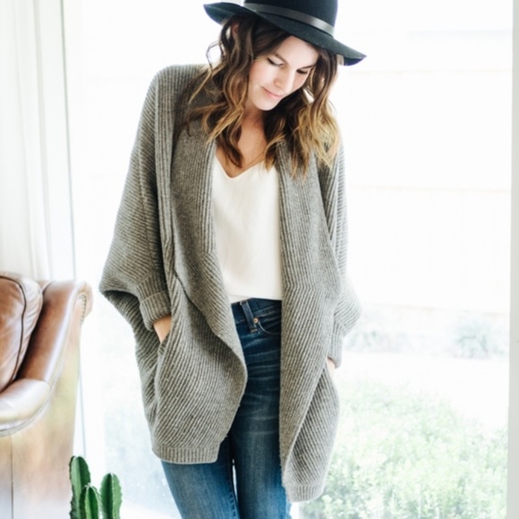 Madewell Sweaters - Madewell Sculptor Cardigan Sweater Grey Pockets
